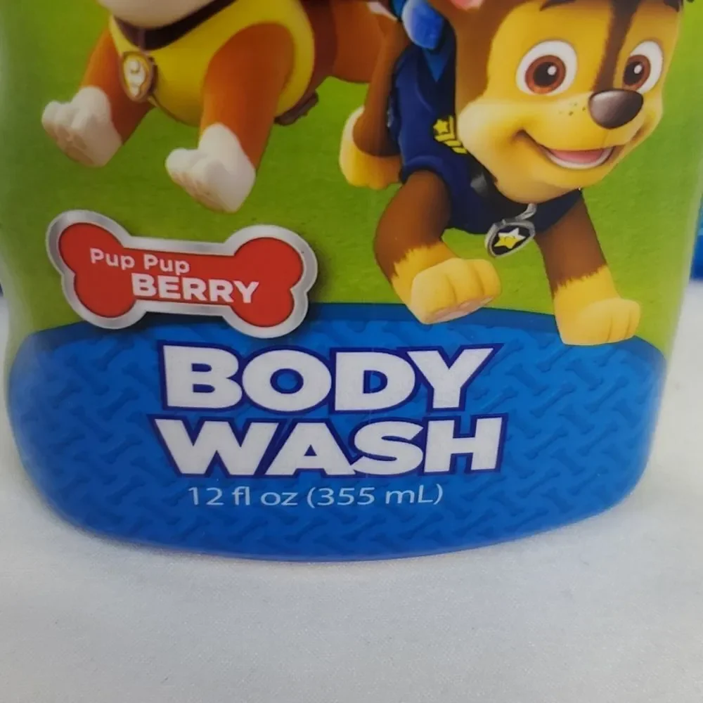 3 PAW PATROL sensitive skin BODY WASH Pup BERRY 12 oz bottle Nickelodeon NEW
